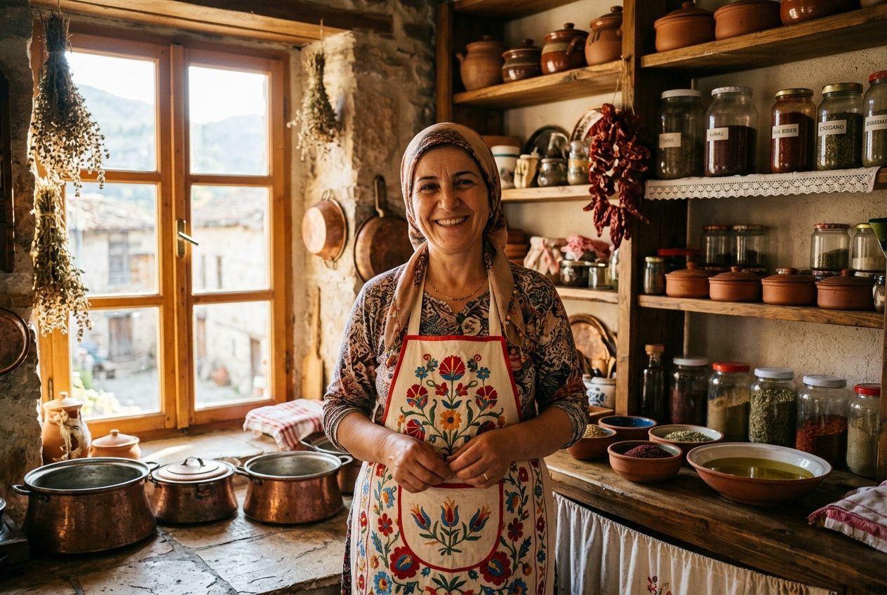 Nesrin Karsavuran in her Anatolian kitchen